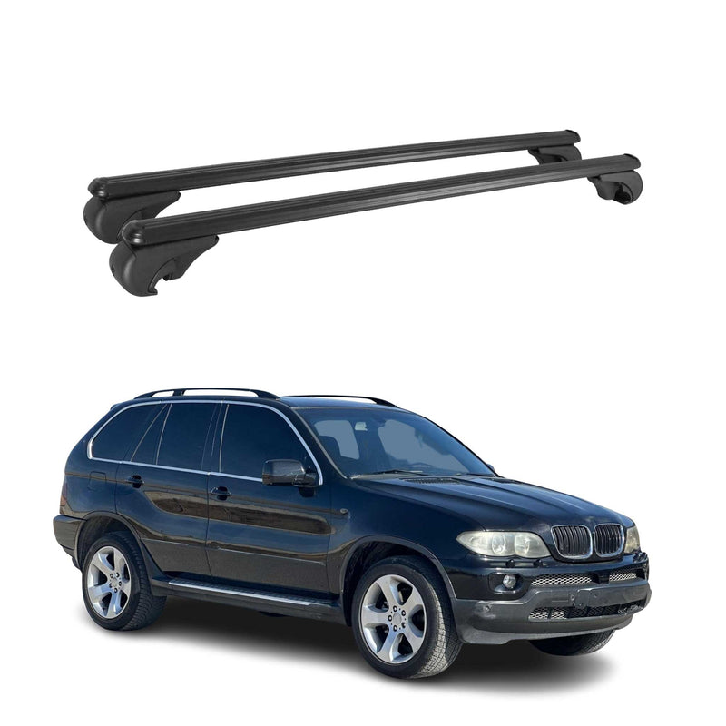 Dachträger Grundtäger für BMW X5 E53 1999-2006 75kg Alu Schwarz 2 tlg