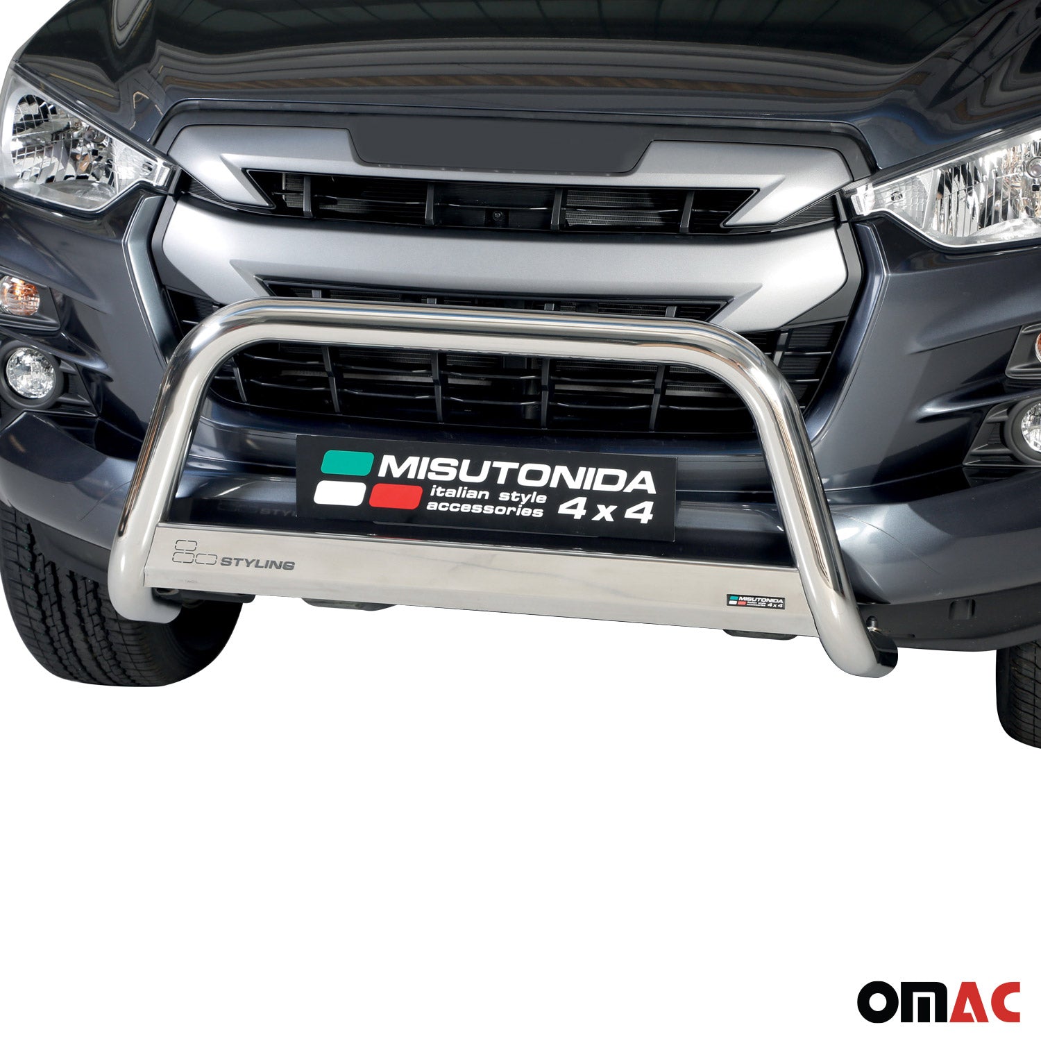 Frontbügel Frontschutzbügel für Isuzu D-Max 2019-2022 Pre-FL ø63mm Stahl Silber