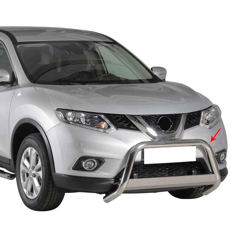 Frontbügel Frontschutzbügel für Nissan X-Trail 2015-2017 ø63mm Stahl Silber