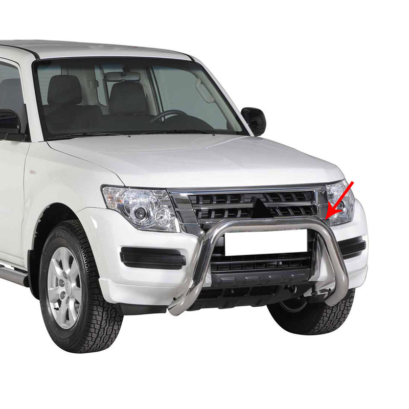 Frontbügel Frontschutzbügel für Mitsubishi Pajero 2015-2021 ø76mm Stahl Silber