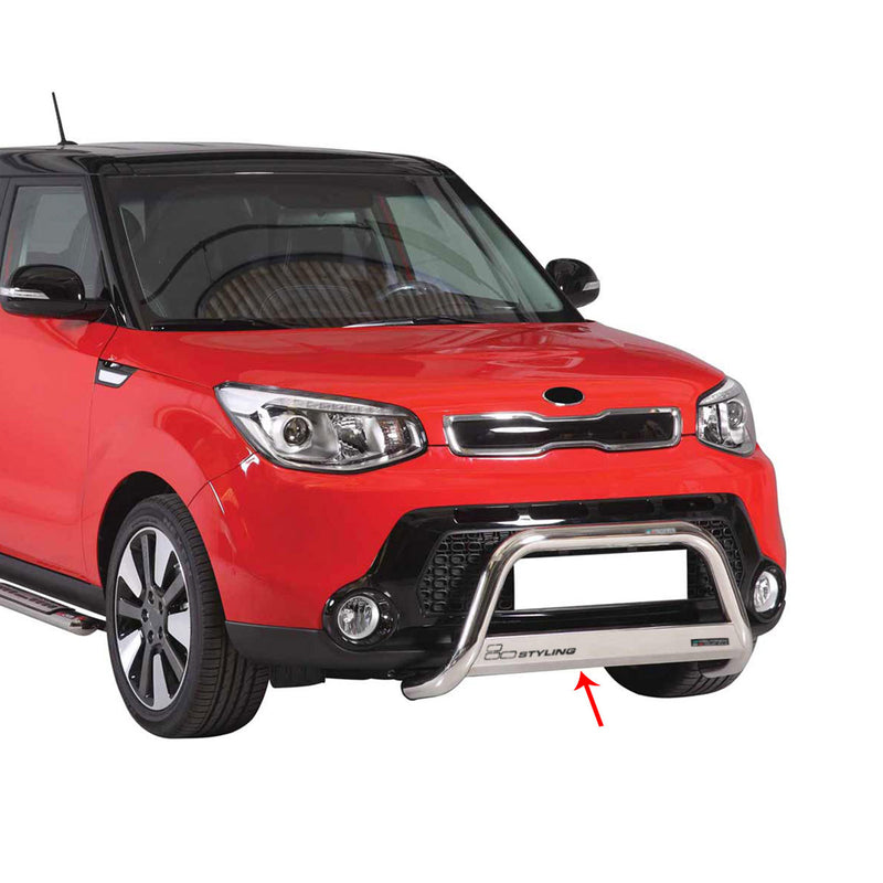 Frontbügel Frontschutzbügel für Kia Soul 2013-2017 ø63mm Stahl Silber Schutz