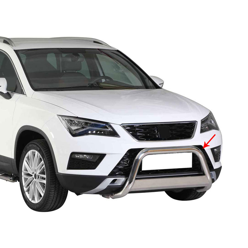 Frontbügel Frontschutzbügel für Seat Ateca 2016-2020 ø63mm Stahl Silber Schutz