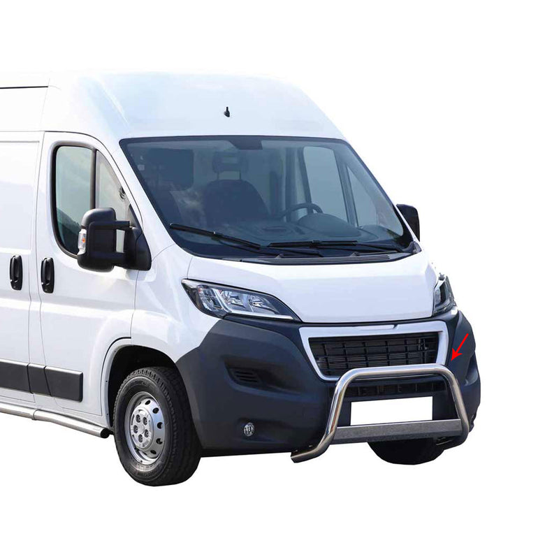 Frontbügel Frontschutzbügel für Peugeot Boxer 2014-2024 ø63mm Stahl Silber