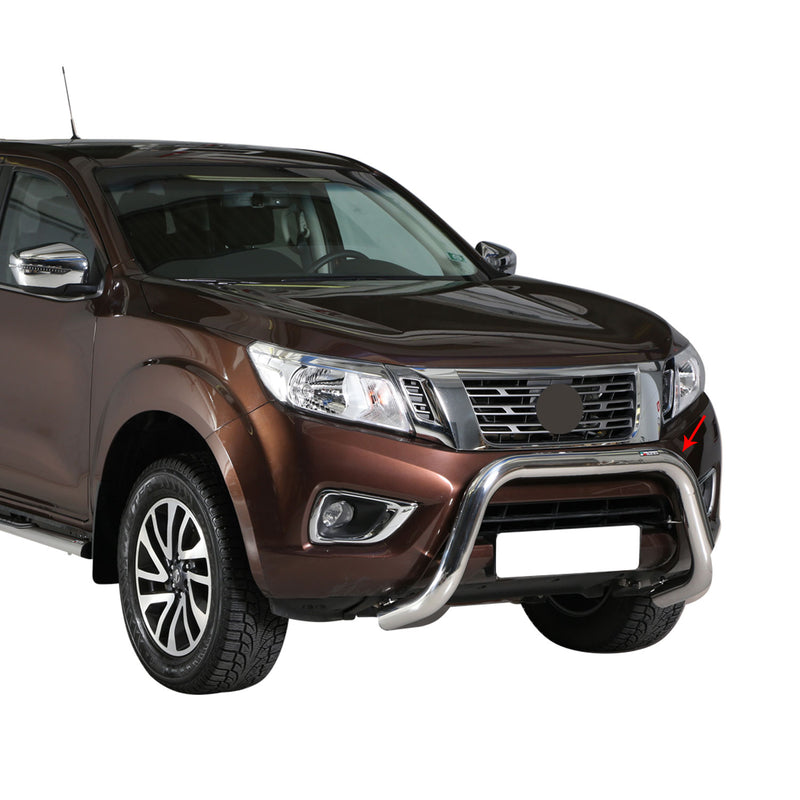 Frontbügel Frontschutzbügel für Nissan NP300 Navara 2016-2021 ø76mm Stahl Silber