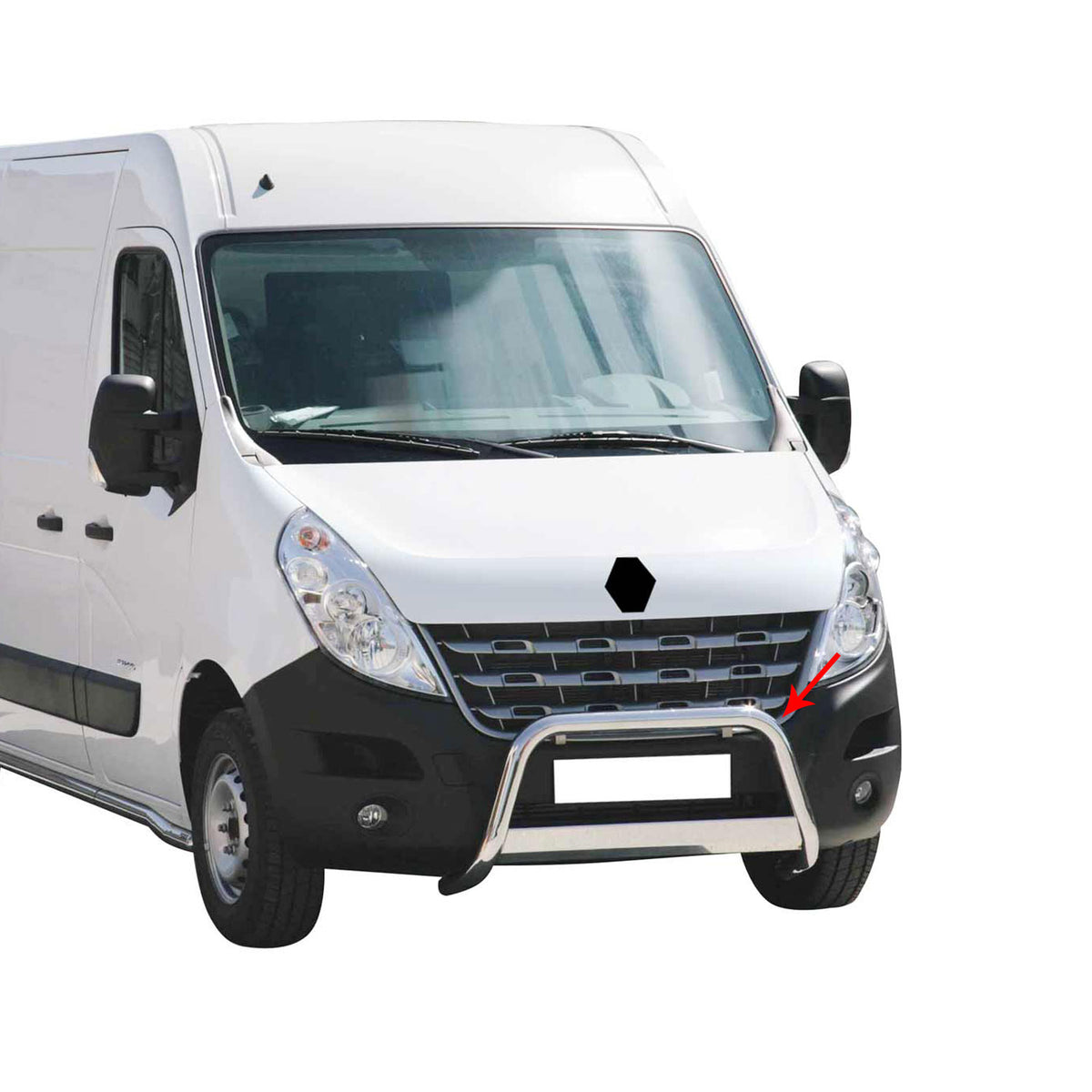 Frontbügel Frontschutzbügel für Renault Master 2010-2018 ø63mm Stahl Silber