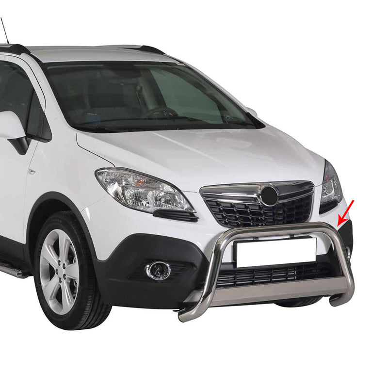 Frontbügel Frontschutzbügel für Opel Mokka 2012-2016 ø63mm Stahl Silber Schutz