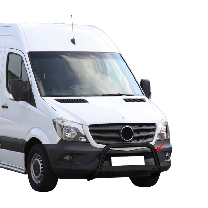 Frontbügel Frontschutzbügel für Mercedes Sprinter 2013-2018 ø63mm Stahl Schwarz