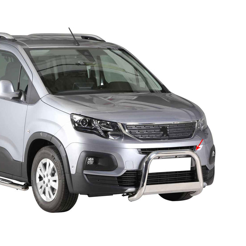 Frontbügel Frontschutzbügel für Peugeot Rifter 2018-2021 ø63mm Stahl Silber