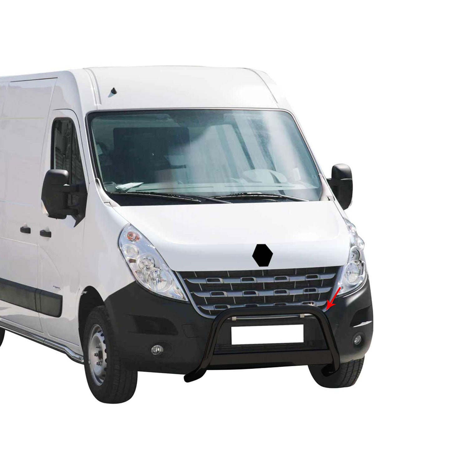 Frontbügel Frontschutzbügel für Renault Master 2010-2018 ø63mm Stahl Schwarz