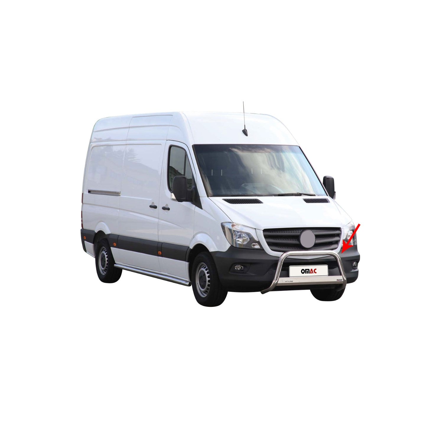 Frontbügel Frontschutzbügel für Mercedes Sprinter 2013-2018 ø63mm Stahl Silber