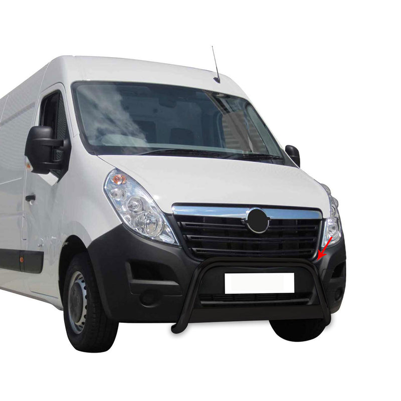 Frontbügel Frontschutzbügel für Opel Movano 2010-2021 ø63mm Stahl Schwarz Schutz