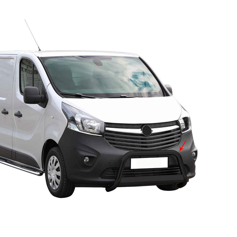 Frontbügel Frontschutzbügel für Opel Vivaro 2014-2018 ø63mm Stahl Schwarz Schutz