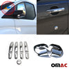 Door handle covers mirror caps set for Ford Transit Custom 2012-2024 chrome 11x