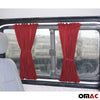 Für Ford Transit Custom 2012-2023 MAß Sonnenschutz Gardine Vorhänge Rot Kurzer