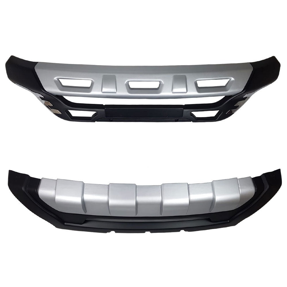 Rear diffuser bumper rear apron for Hyundai ix35 2010-2012 silver black 2x