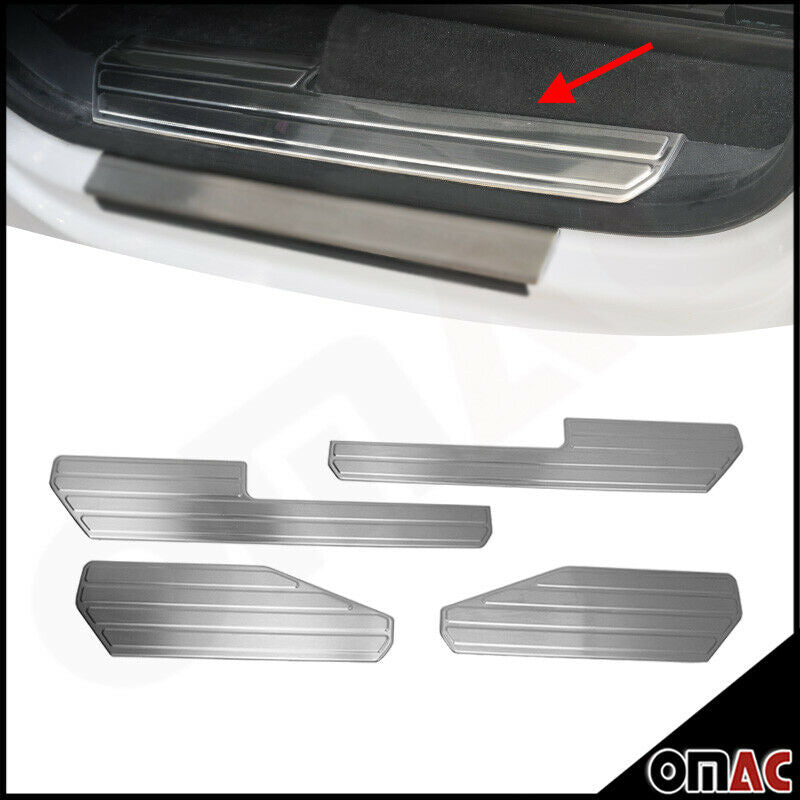 Einstiegsleisten Türschutzleisten für VW Amarok 2010-2024 Chrom Gebürstet 4tlg