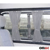 Gardine Sonnenschutz MAß Vorhänge für Opel Vivaro 2001-2014 Langer Grau 10x