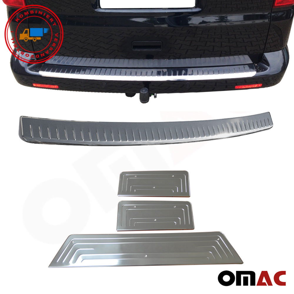 Loading sill protection and door sill guards for VW T6 Multivan 2015-2023 stainless steel chrome