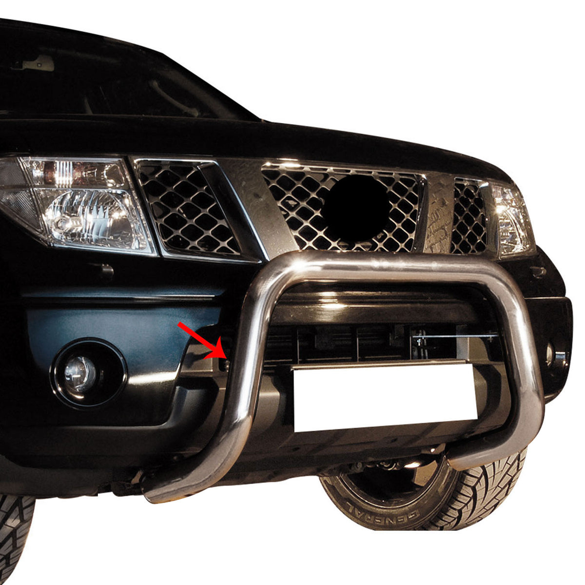 Frontbügel Frontschutzbügel für Nissan Pathfinder 2010-2016 mit ABE Stahl Silber