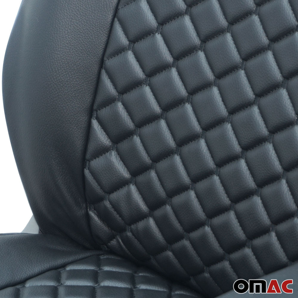 Für Mercedes Sprinter W906 Schwarz Leder Schonbezüge Sitzbezug 1 Sitz