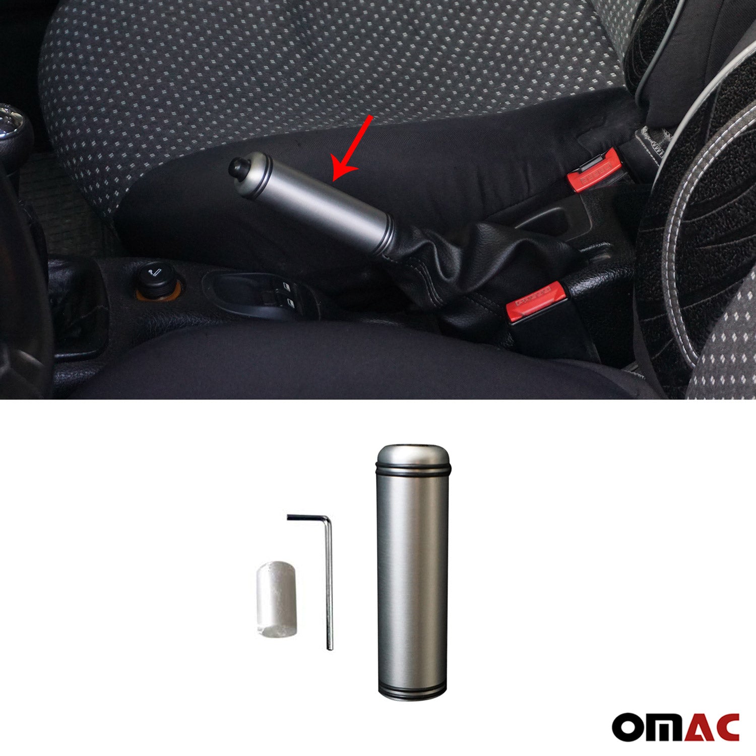 Handbremshebel Handbremsgriff für Peugeot 206 1998-2009 Aluminium Matt 1tlg