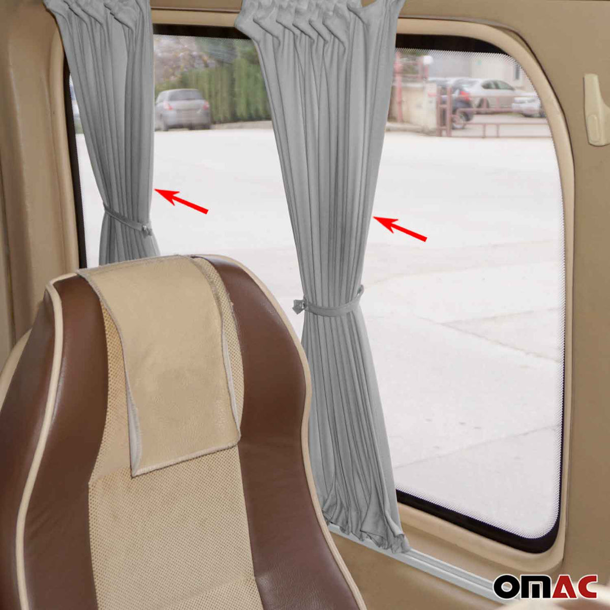 Hinter Fenster Sonnenschutz Gardinen für Ford Transit 2006-2014 Kurzer RS Grau