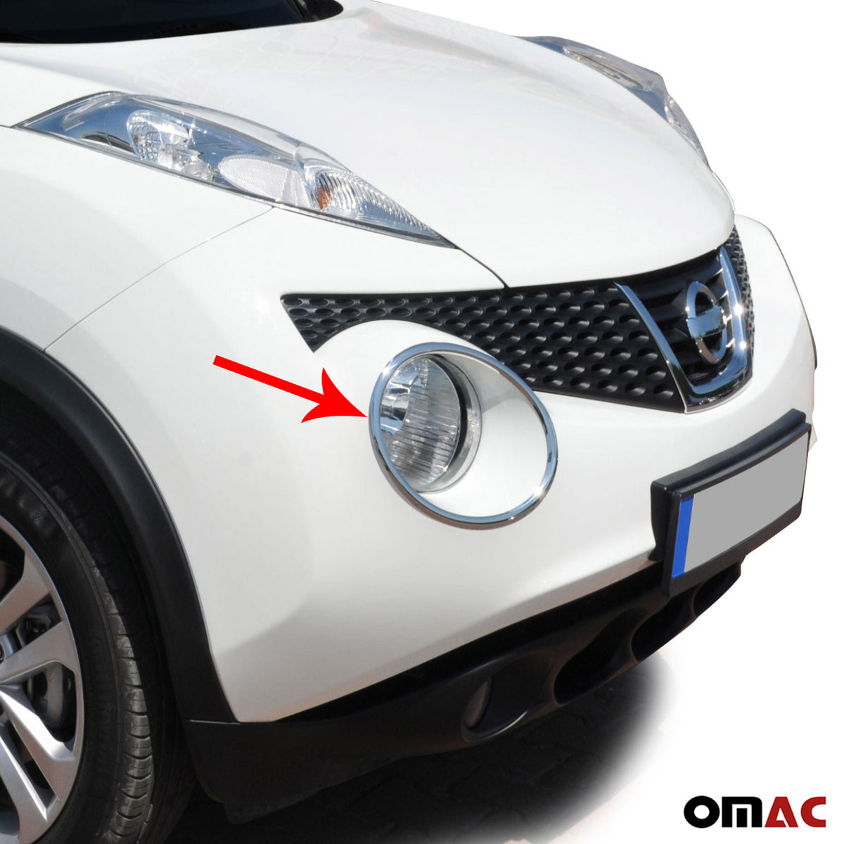 Scheinwerferumrandung Scheinwerferrahmen Chrom für Nissan Juke 2010-2014 - Omac Shop GmbH
