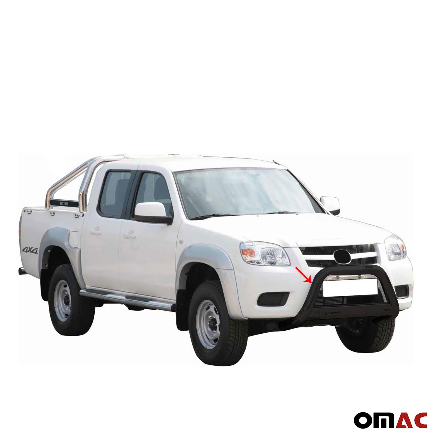 Frontbügel Frontschutzbügel für Mazda BT-50 2009-2012 ø63mm Stahl Schwarz Schutz