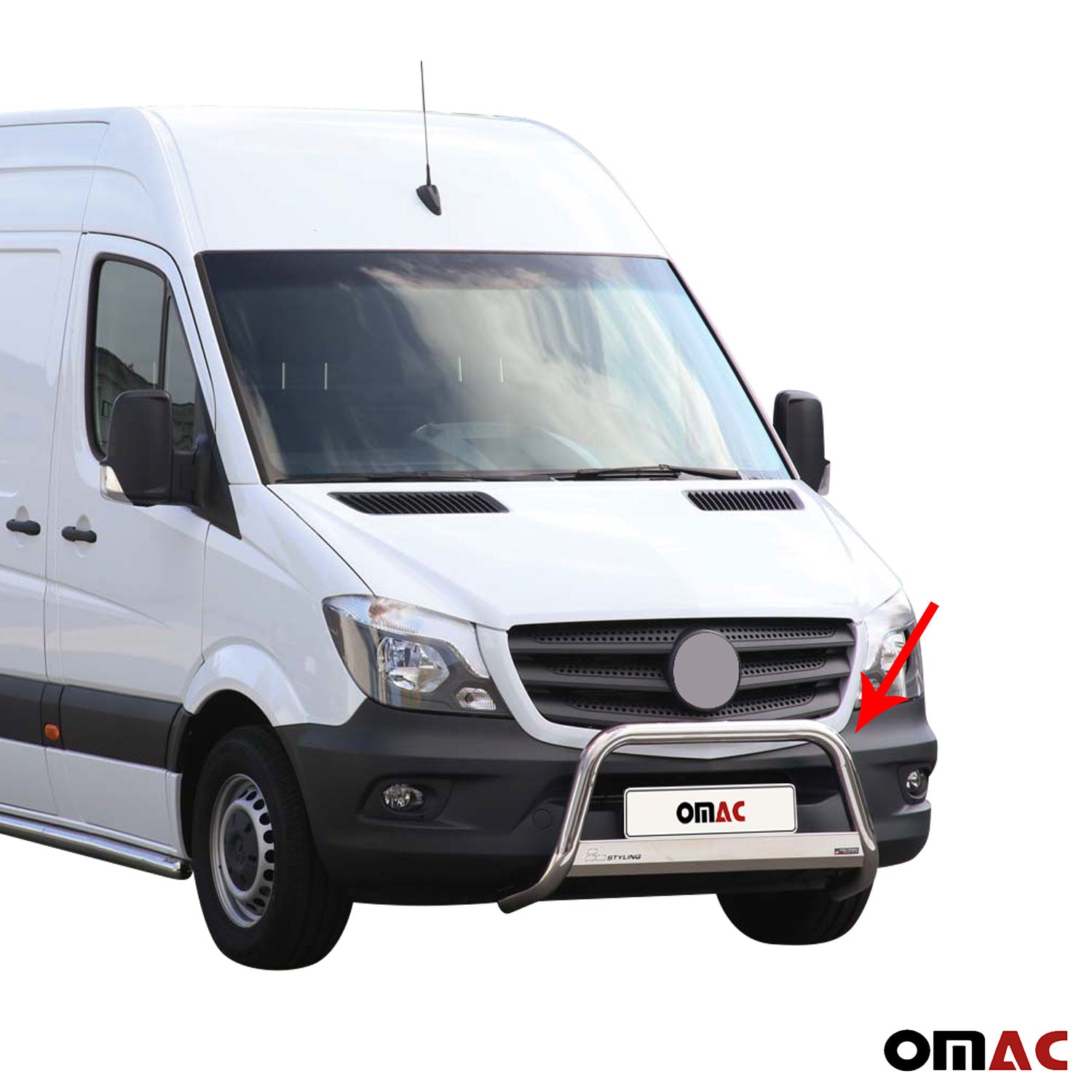 Frontbügel Frontschutzbügel für Mercedes Sprinter 2013-2018 ø63mm Stahl Silber