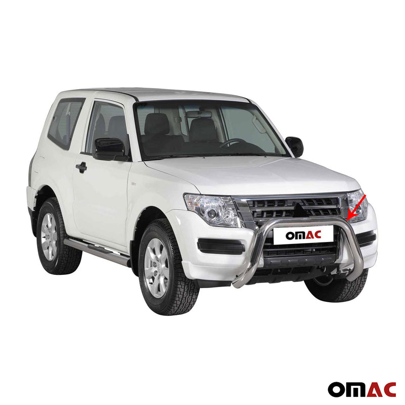 Frontbügel Frontschutzbügel für Mitsubishi Pajero 2015-2021 ø76mm Stahl Silber