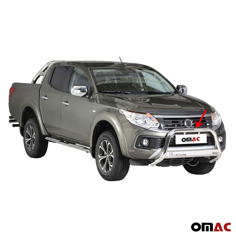 Frontbügel Frontschutzbügel für Fiat Fullback 2016-2019 ø63mm Stahl Silber