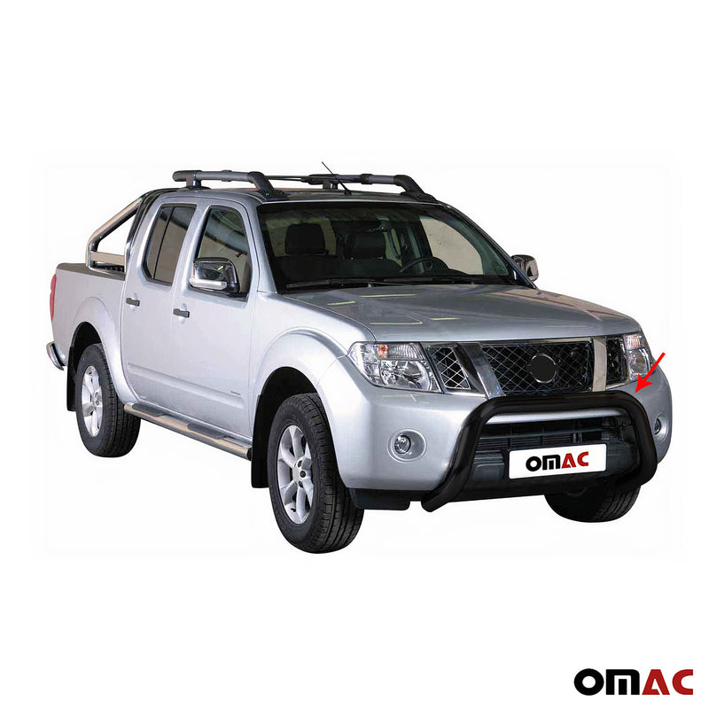 Frontbügel Frontschutzbügel für Nissan Navara 2010-2014 Doppelkabine ø76 Schwarz