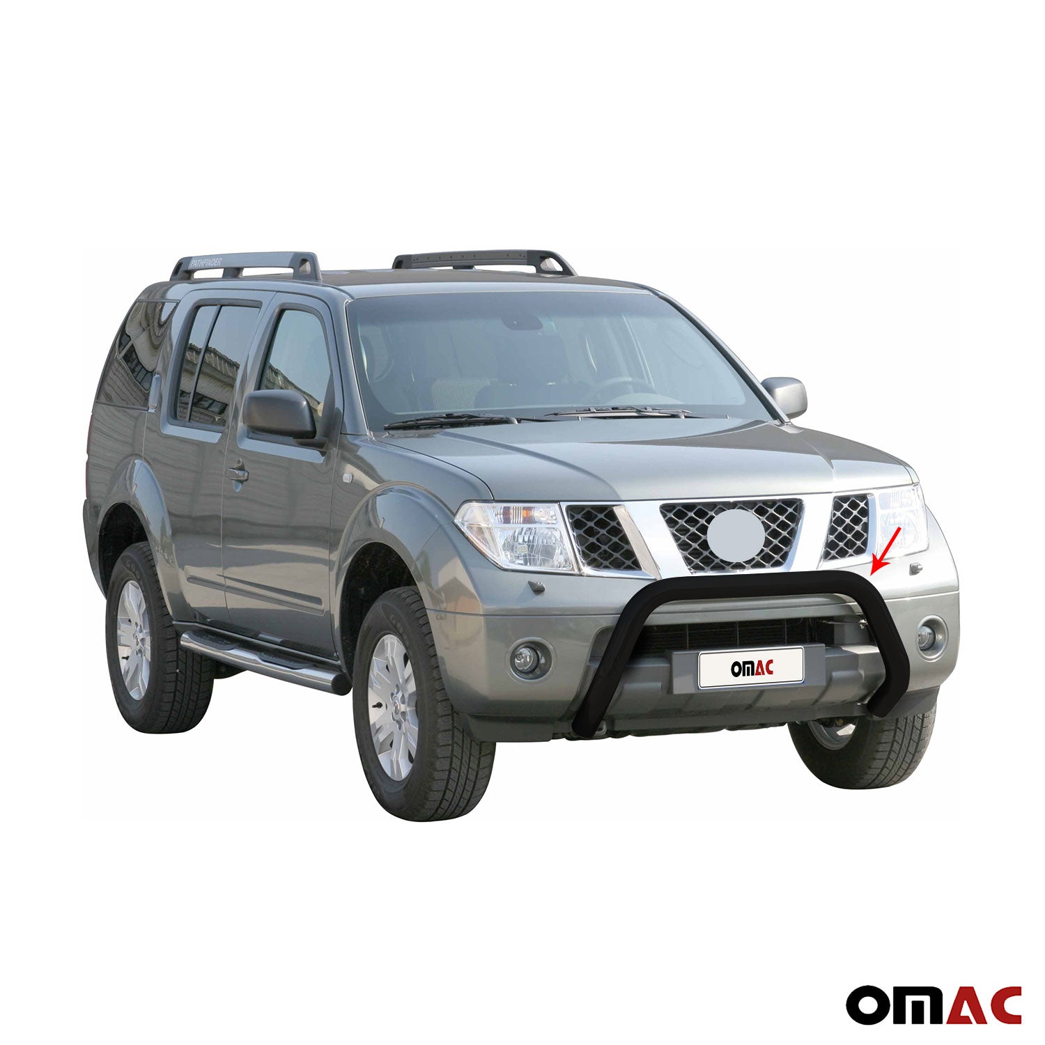 Frontbügel Frontschutzbügel für Nissan Navara 2005-2010 ø76mm Stahl Schwarz