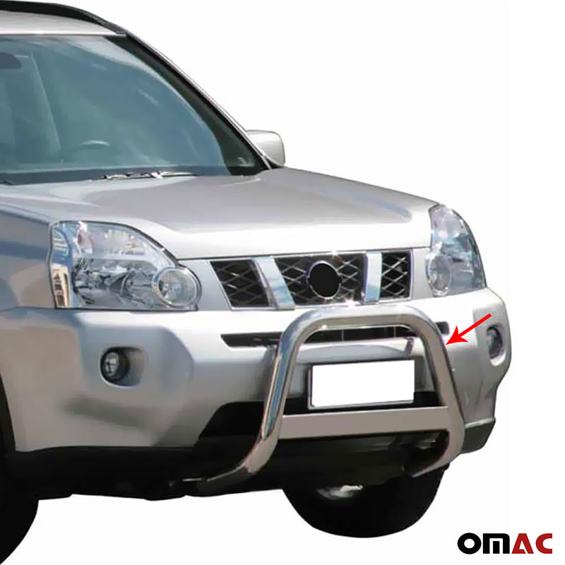 Frontbügel Frontschutzbügel für Nissan X-Trail 2007-2010 ø63mm Stahl Silber