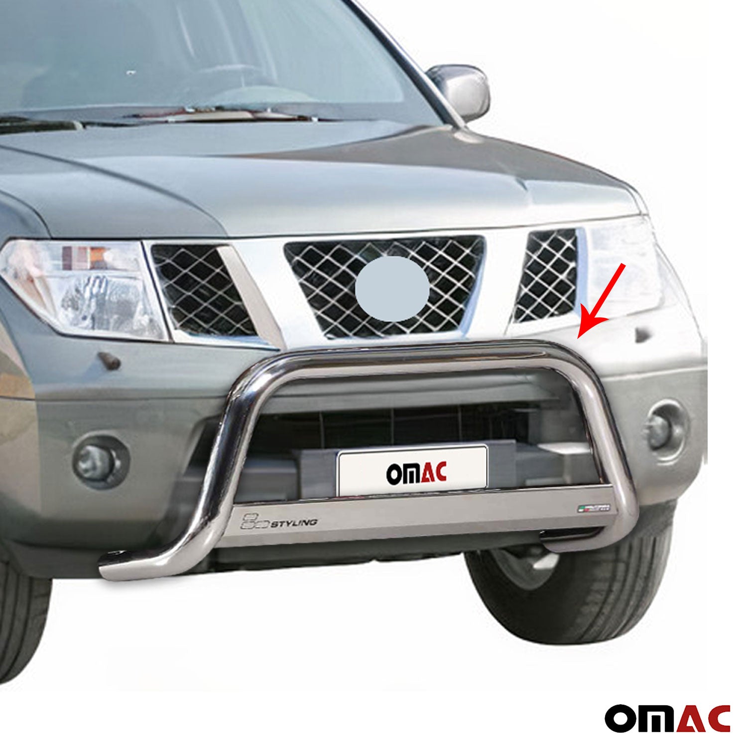 Frontbügel Frontschutzbügel für Nissan Pathfinder 2005-2011 ø63mm Stahl Silber