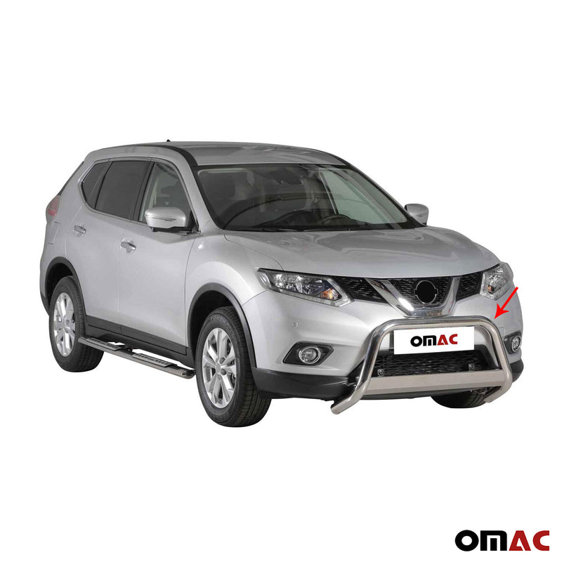 Frontbügel Frontschutzbügel für Nissan X-Trail 2015-2017 ø63mm Stahl Silber