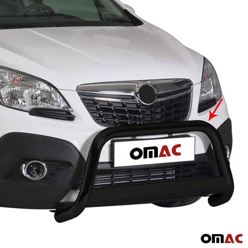 Frontbügel Frontschutzbügel für Opel Mokka 2012-2016 ø63mm Stahl Schwarz Schutz