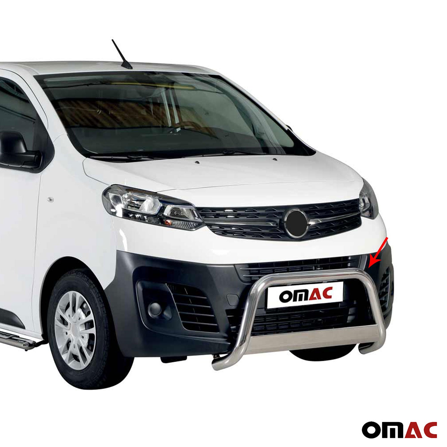 Edelstahl Frontbügel Frontschutzbügel für Opel Vivaro C 2019-2026 Grau Ø 63 mm
