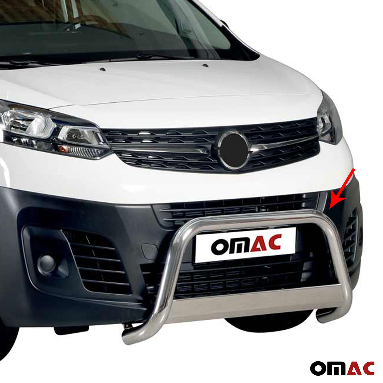 Edelstahl Frontbügel Frontschutzbügel für Opel Vivaro C 2019-2026 Grau Ø 63 mm
