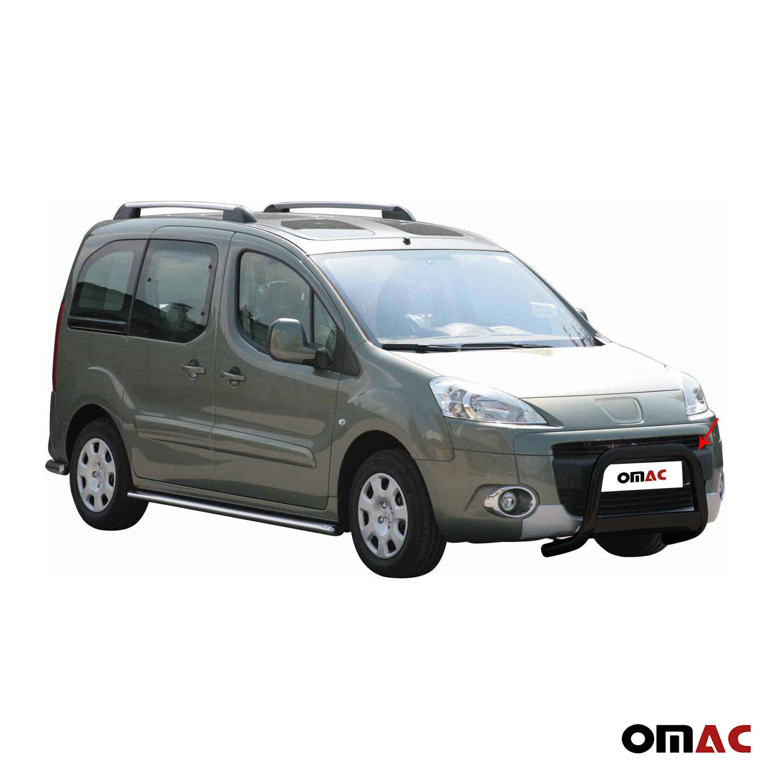 Frontbügel Frontschutzbügel für Peugeot Partner 2008-2015 ø63mm Stahl Schwarz