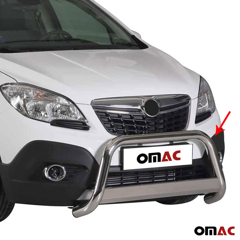 Frontbügel Frontschutzbügel für Opel Mokka 2012-2016 ø63mm Stahl Silber Schutz