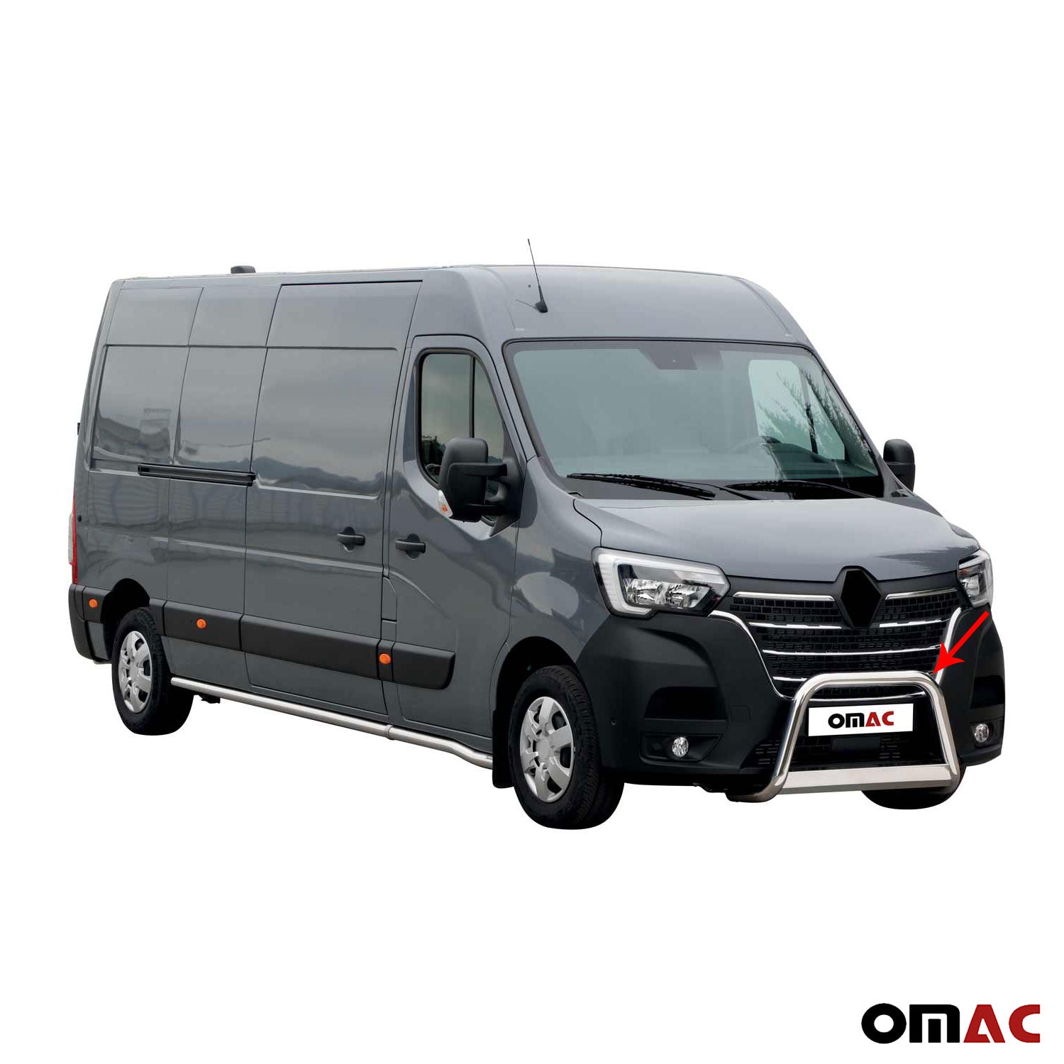 Frontbügel Frontschutzbügel für Renault Master 2019-2023 ø63mm Stahl Silber