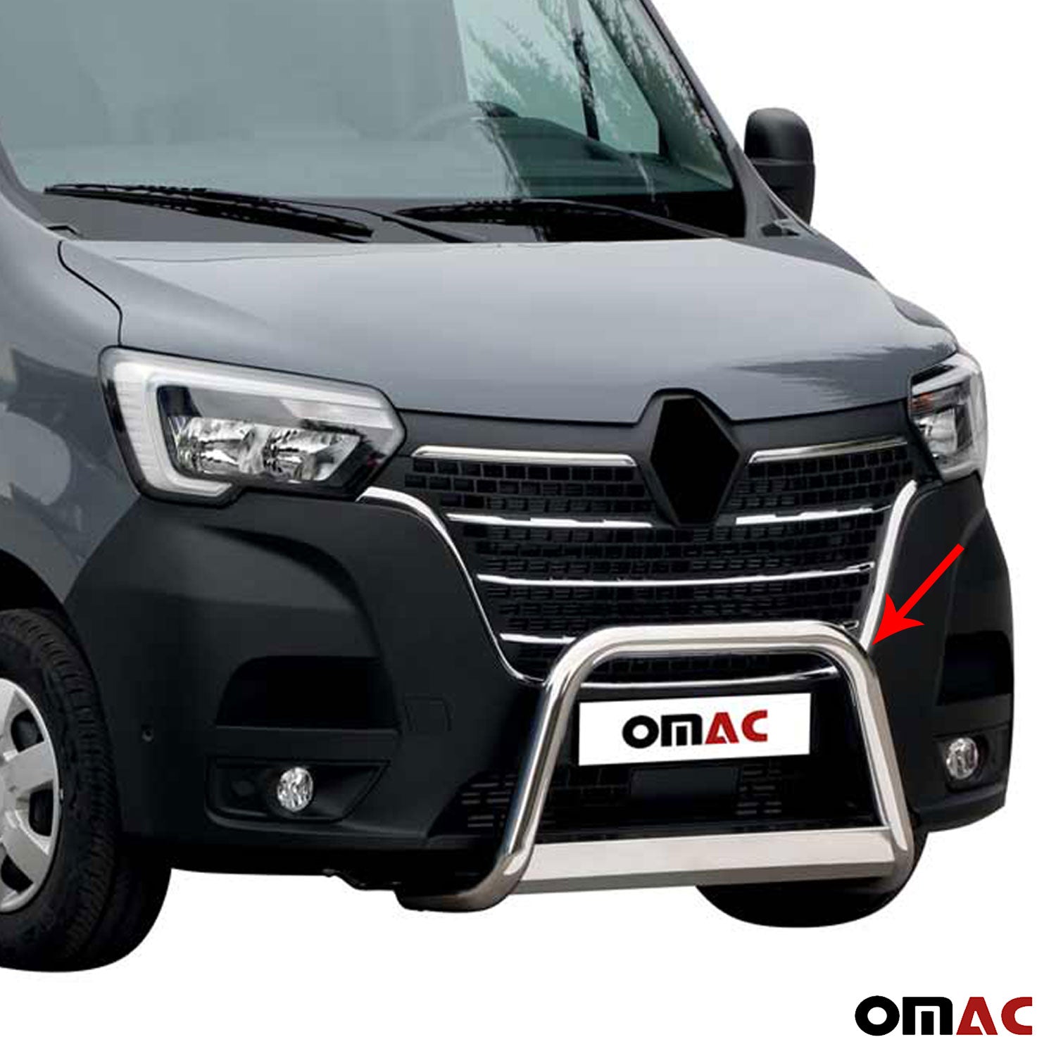 Frontbügel Frontschutzbügel für Renault Master 2019-2023 ø63mm Stahl Silber