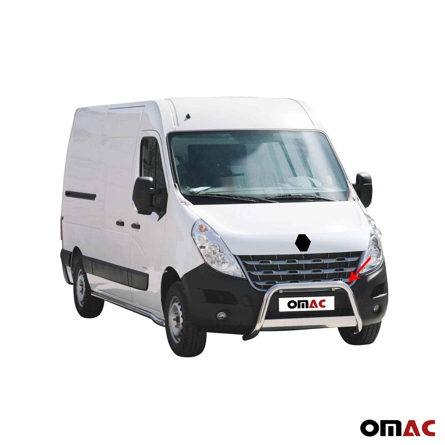 Frontbügel Frontschutzbügel für Renault Master 2010-2018 ø63mm Stahl Silber