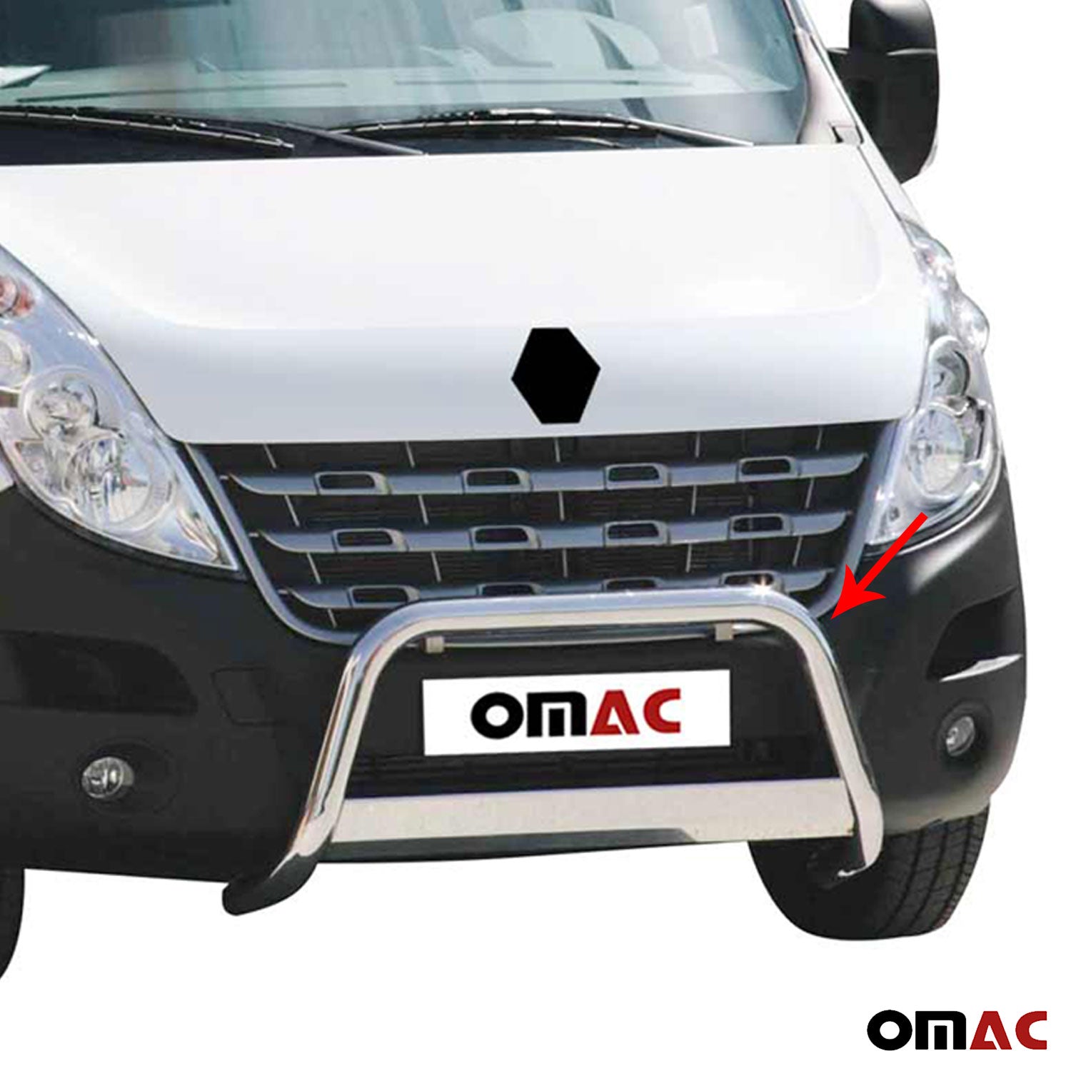 Frontbügel Frontschutzbügel für Renault Master 2010-2018 ø63mm Stahl Silber