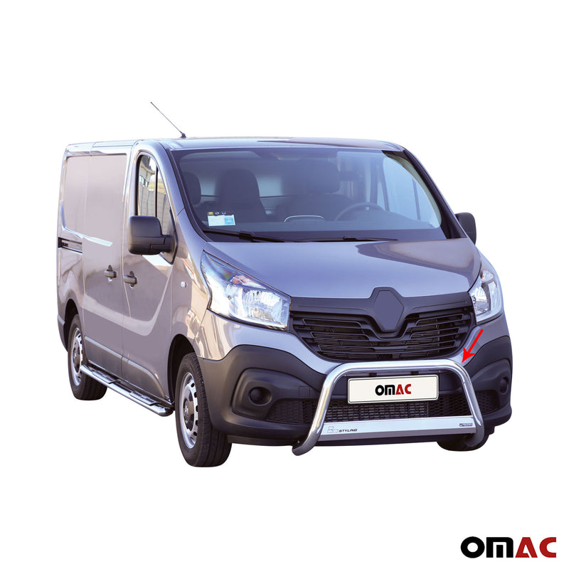 Frontbügel Frontschutzbügel für Renault Trafic 2014-2019 ø63mm Stahl Silber