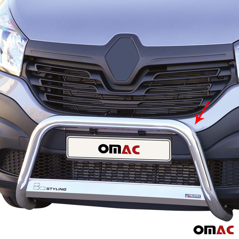 Frontbügel Frontschutzbügel für Renault Trafic 2014-2019 ø63mm Stahl Silber