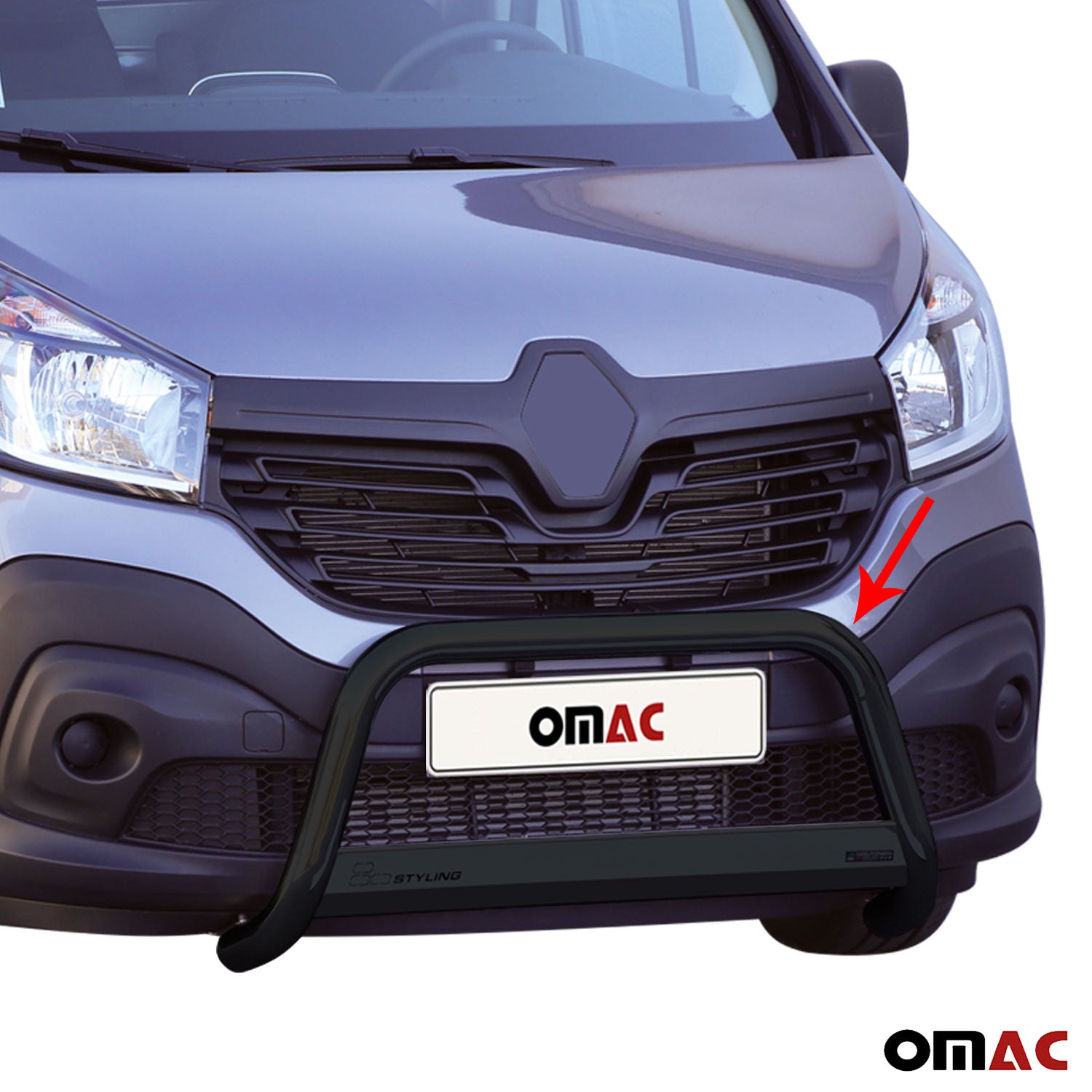 Frontbügel Frontschutzbügel für Renault Trafic 2014-2019 ø63mm Stahl Schwarz