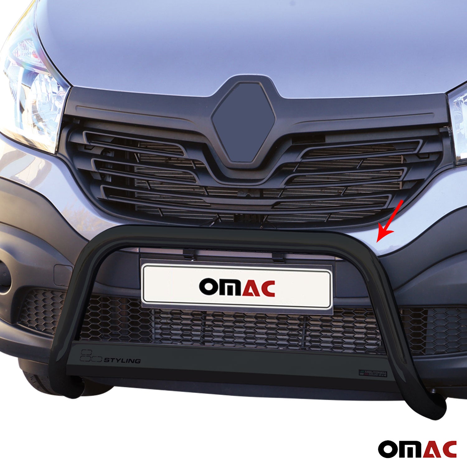 Frontbügel Frontschutzbügel für Renault Trafic 2014-2019 ø63mm Stahl Schwarz