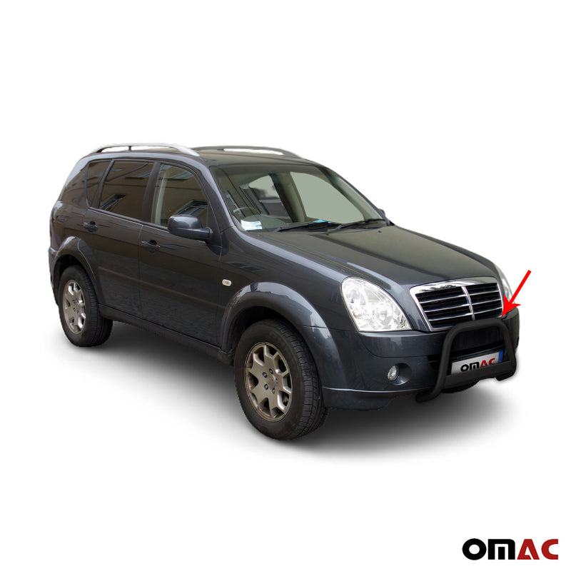 Frontbügel Frontschutzbügel für Ssangyong Rexton 2006-2012 ø63mm Stahl Schwarz